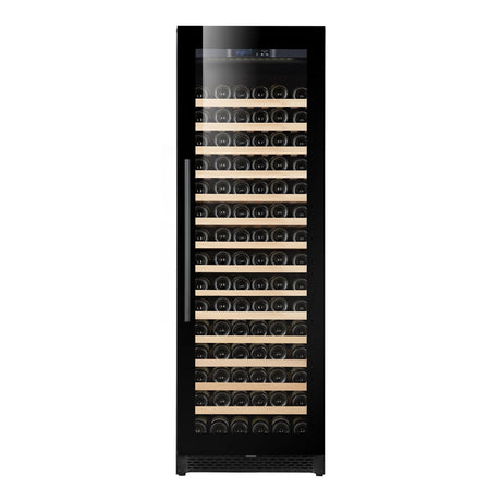 Combisteel wijnkoelkast dual zone 330L Glasdeur | 111 flessen | Zwart | +4°C/+20°C | Statisch met ventilator | 595x735x1411(h)mm | 7455.1910