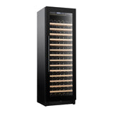 Combisteel wijnkoelkast 325L Glasdeur | 115 flessen | Zwart | +5°C/+20°C | Geforceerd | 595x570x1780(h)mm | 7525.0040