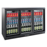 Combisteel Barkoeler | 3 Schuifdeuren | Zwart | 330L | 0°C/+10°C | Statisch + Ventilator | 1350x520x900(h)mm | 7527.0025