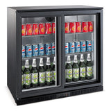 Combisteel Barkoeler | 2 Schuifdeuren | Zwart | 198L | 0°C/+10°C | Statisch + Ventilator | 900x520x850(h)mm | 7527.0045