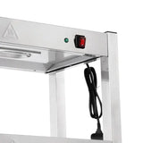 RVS Etagère met Warmtebrug | 2 Niveau's | (Halogeen Verwarmd) | 1.2kW (230V) | 900x300x650(h)mm