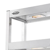 RVS Etagère met Warmtebrug | 2 Niveau's | (Halogeen Verwarmd) | 1.2kW (230V) | 900x300x650(h)mm