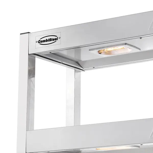 RVS Etagère met Warmtebrug | 2 Niveau's | (Halogeen Verwarmd) | 2,4kW (230V) | 1500x300x650(h)mm