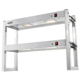 RVS Etagère met Warmtebrug | 2 Niveau's | (Halogeen Verwarmd) | 2,4kW (230V) | 1500x300x650(h)mm