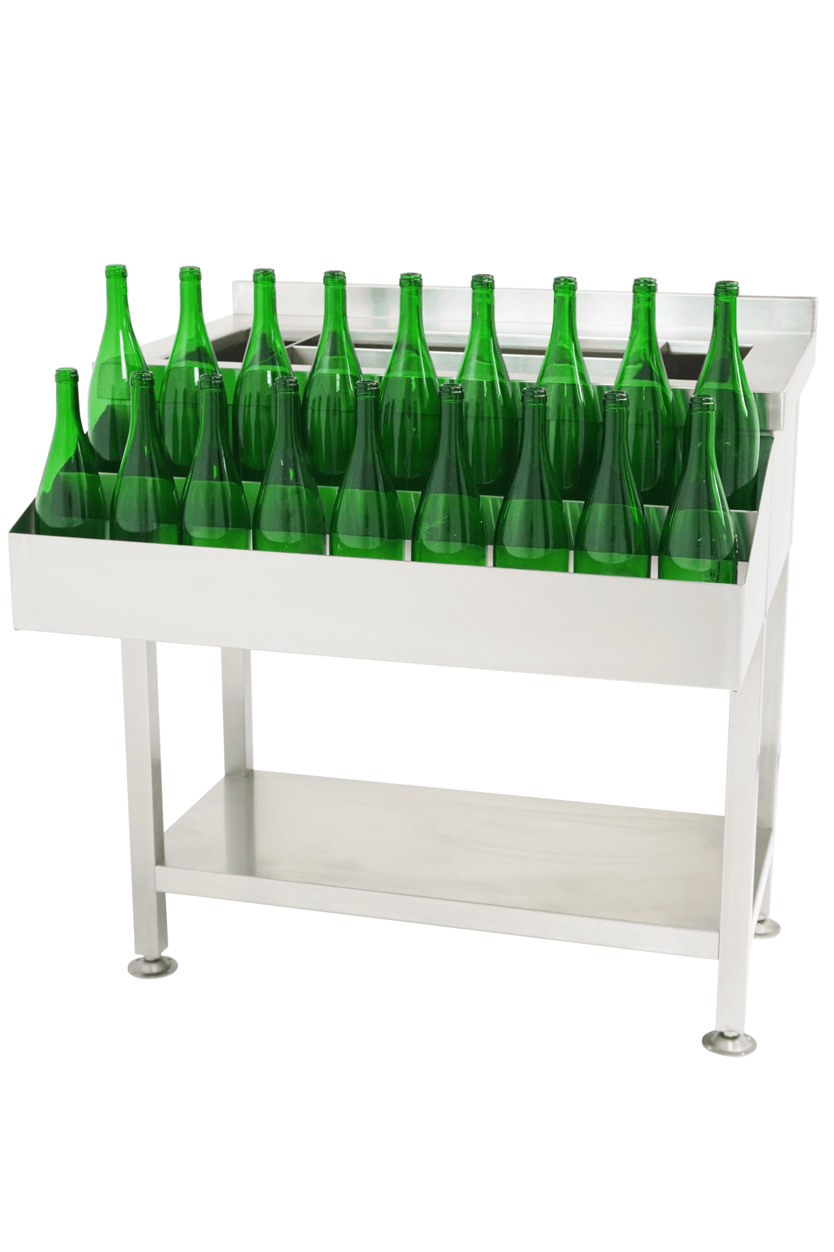 Bar-/Cocktailstation | RVS | IJs-/Ingrediëntenbak + Flessenrek | 900x820x900/950(h)mm