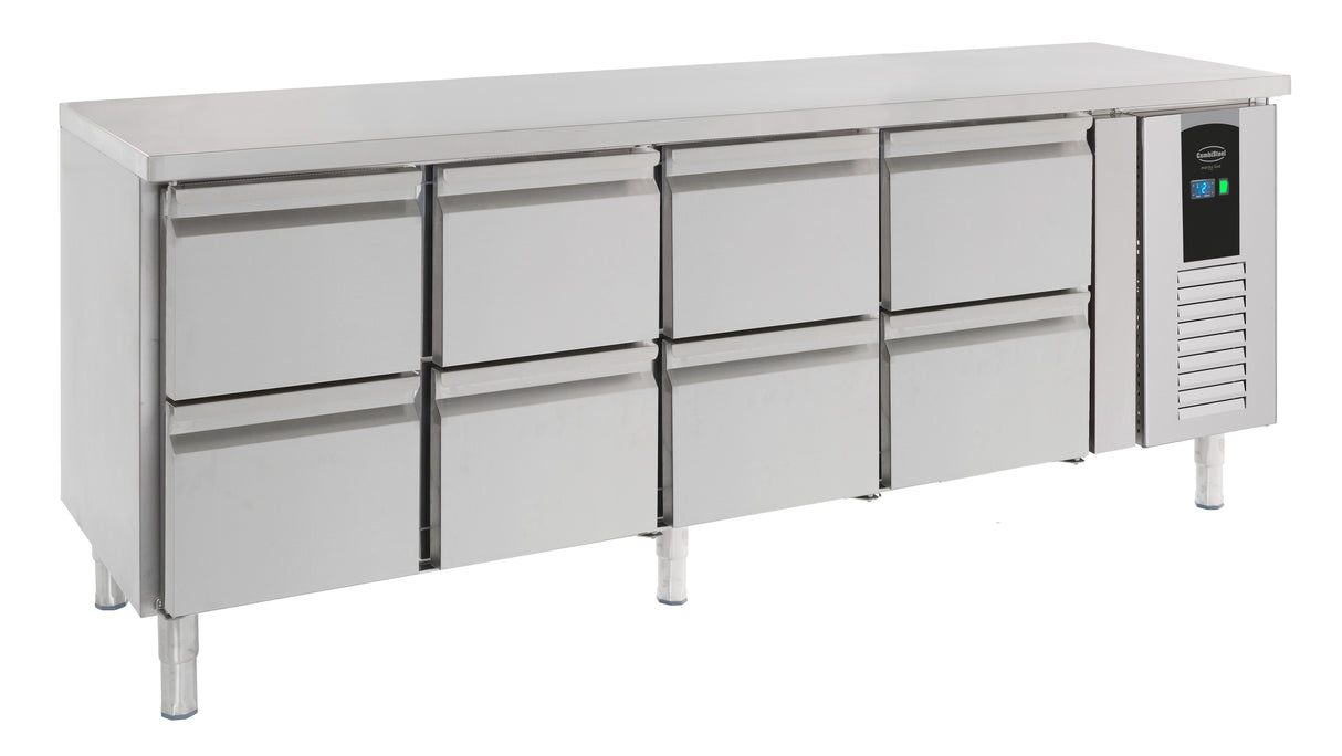 Koelwerkbank | Energy Line | 393L | 8 laden | +2°C/+8°C | Geforceerd | 2230x700x860(h)mm