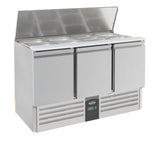 Gekoeld saladette | 4x 1/1 GN | +2°C/+8°C | Statisch met ventilator | 1370x700x870(h)mm