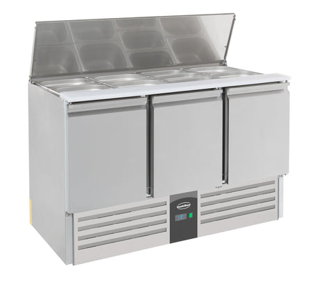 Gekoeld saladette | 4x 1/1 GN | +2°C/+8°C | Statisch met ventilator | 1370x700x870(h)mm