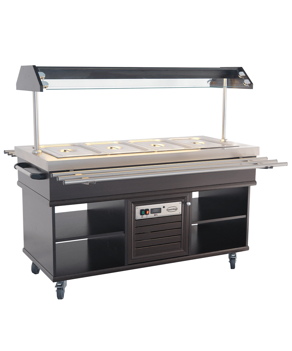 Gekoeld Buffet | 4x 1/1 GN | +4°C/+8°C | Statisch | Verlichte Kap | 1500x700x1400(h)mm