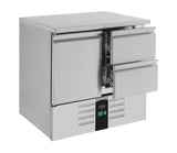 Koelwerkbank | ENERGY LINE | 257L | 1 Deur met 2 Laden | +2°C/+8°C | Geforceerd | 900x700x875(h)mm