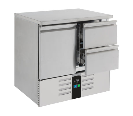 Koelwerkbank | ENERGY LINE | 257L | 1 Deur met 2 Laden | +2°C/+8°C | Geforceerd | 900x700x875(h)mm