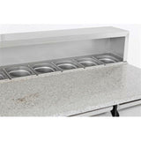 Combisteel Pizza Koelwerkbank | 402L | 3 deuren | +2°C/+8°C | 8x 1/6 GN | Statisch | 1368x700x1090(h)mm | 7950.0065