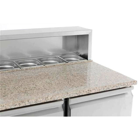 Combisteel Pizza Koelwerkbank | 230L | 2 deuren | +2°C/+8°C | 5x 1/6 GN | Statisch | 903x700x1090(h)mm | 7950.0070