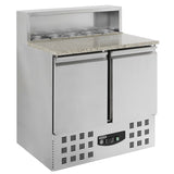 Combisteel Pizza Koelwerkbank | 230L | 2 deuren | +2°C/+8°C | 5x 1/6 GN | Statisch | 903x700x1090(h)mm | 7950.0070