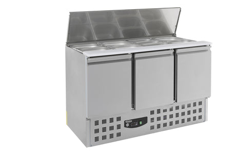Combisteel gekoeld saladette | 4x 1/1 GN | +2°C/+8°C | Statisch met ventilator | 1370x700x870(h)mm | 7950.0094
