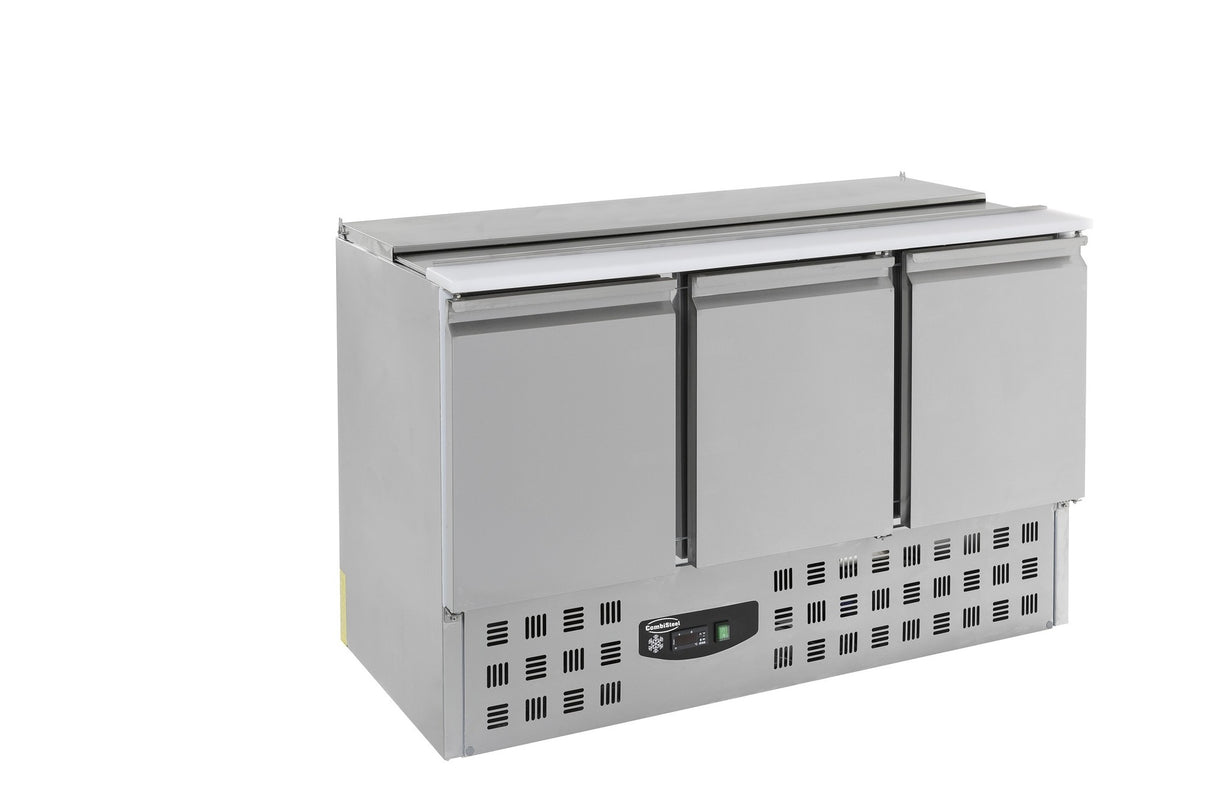 Combisteel gekoeld saladette | 4x 1/1 GN | +2°C/+8°C | Statisch met ventilator | 1370x700x870(h)mm | 7950.0094
