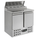 Combisteel gekoeld saladette | 5x 1/6 GN | +2°C/+8°C | Statisch met ventilator | 900x700x870(h)mm | 7950.0095