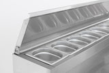 Combisteel gekoeld saladette | 8x 1/6 GN | +2°C/+8°C | Statisch met ventilator | 1365x700x870(h)mm | 7950.0100