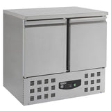 Combisteel Koelwerkbank | 257L | 2 Deuren | +2°C/+8°C | Statisch met ventilator | 900x700x875(h)mm | 7950.0106