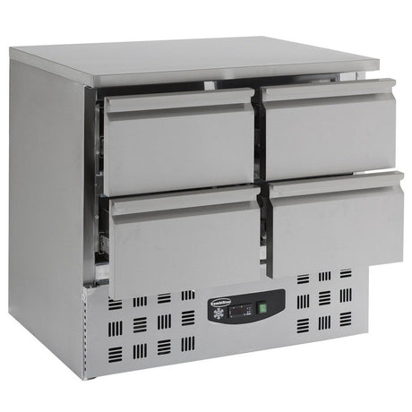 Combisteel Koelwerkbank | 257L | 4 Laden | +2°C/+8°C | Statisch met ventilator | 900x700x875(h)mm | 7950.0110