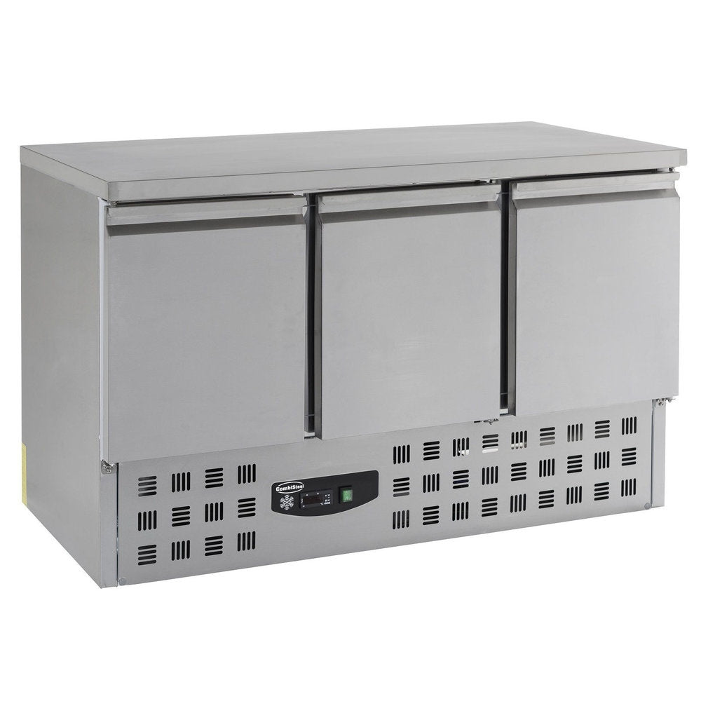 Combisteel Koelwerkbank | 400L | 3 Deuren | +2°C/+8°C | Statisch met ventilator | 1365x700x875(h)mm | 7950.0112