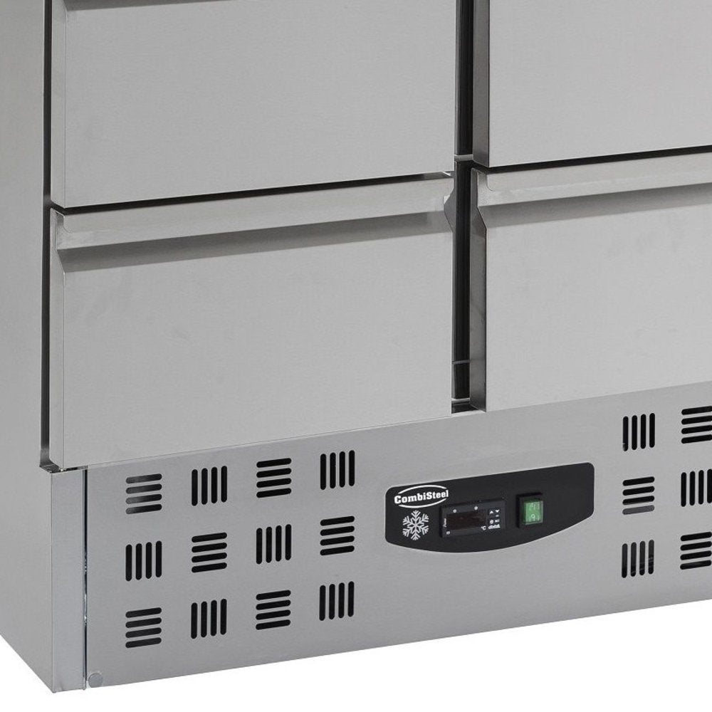 Combisteel Koelwerkbank | 400L | 6 Laden | +2°C/+8°C | Statisch met ventilator | 1365x700x870(h)mm | 7950.0113