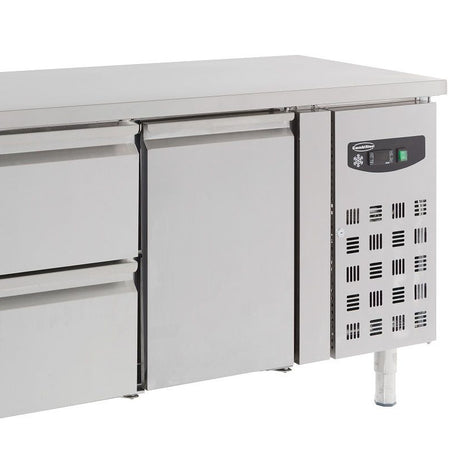 Combisteel Koelwerkbank | 417L | 1 deur 4 laden | +2°C/+8°C | Geforceerd | 1795x700x850(h)mm | 7950.0215