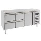 Combisteel Koelwerkbank | 417L | 1 deur 4 laden | +2°C/+8°C | Geforceerd | 1795x700x850(h)mm | 7950.0215