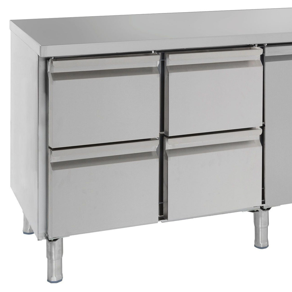 Combisteel Koelwerkbank | 553L | 2 deuren 4 laden | +2°C/+8°C | Geforceerd | 2230x700x850(h)mm | 7950.0220