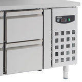 Combisteel Koelwerkbank | 282L | 4 laden | +2°C/+8°C | Geforceerd | 1360x700x850(h)mm | 7950.0225