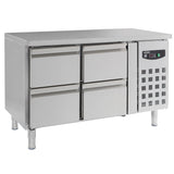 Combisteel Koelwerkbank | 282L | 4 laden | +2°C/+8°C | Geforceerd | 1360x700x850(h)mm | 7950.0225