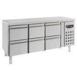 Combisteel Koelwerkbank | 417L | 6 laden | +2°C/+8°C | Geforceerd | 1795x700x850(h)mm | 7950.0230