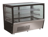 Koelvitrine | Zwart/Rvs | 159L | 3 Niveaus | +3°C/+8°C | Geforceerd | 873x576x678(h)mm
