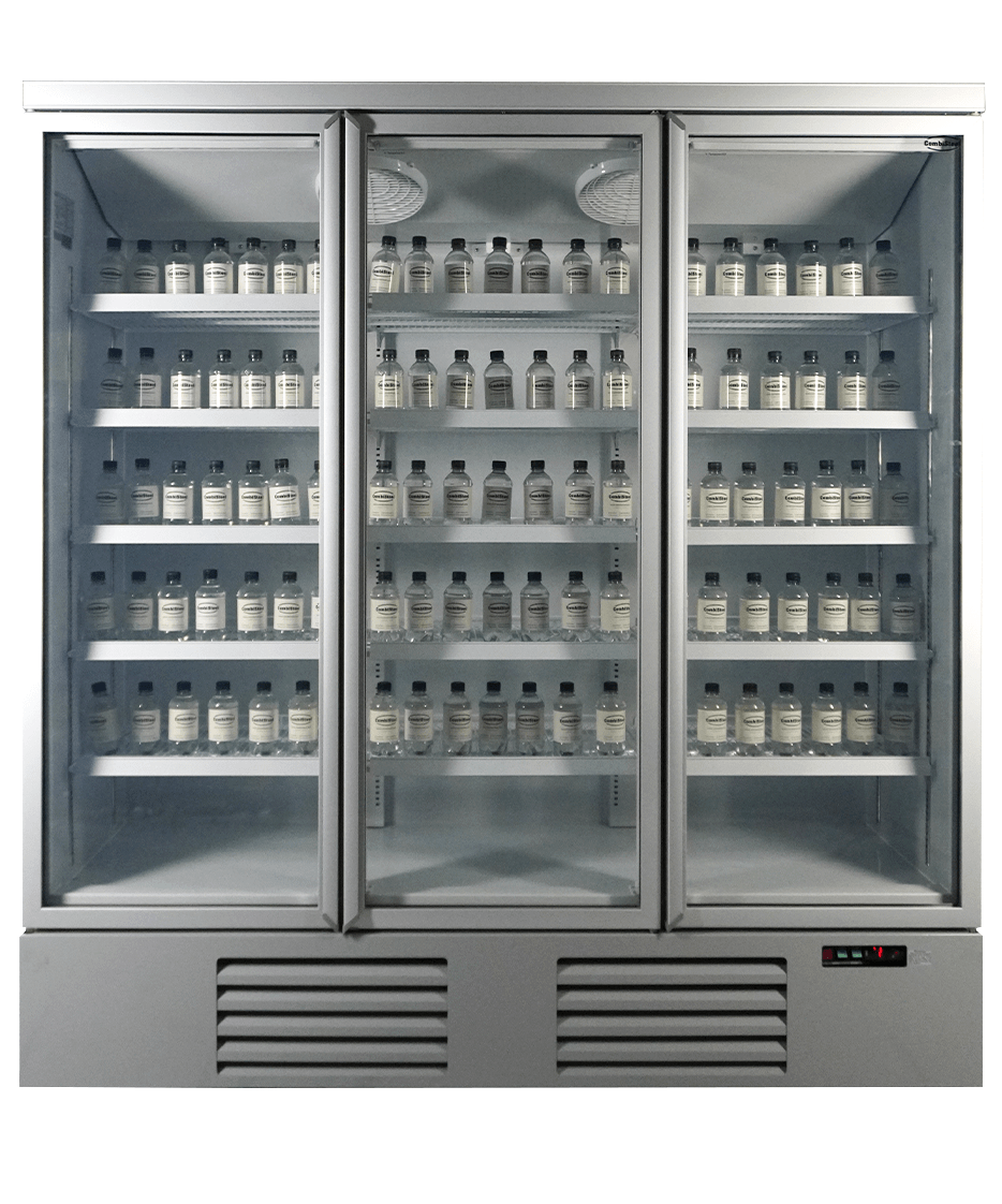 Glasdeur Koelkast Wit | 1530L | 3 Glasdeuren | 0°C/+10°C | Geforceerd | 1880x710x1997(h)mm