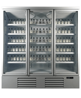 Glasdeur Koelkast Wit | 1530L | 3 Glasdeuren | 0°C/+10°C | Geforceerd | 1880x710x1997(h)mm