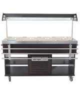 Gekoeld Buffet | 4x 1/1 GN | +4°C/+8°C | Statisch | Verlichte Kap | 1500x700x1400(h)mm