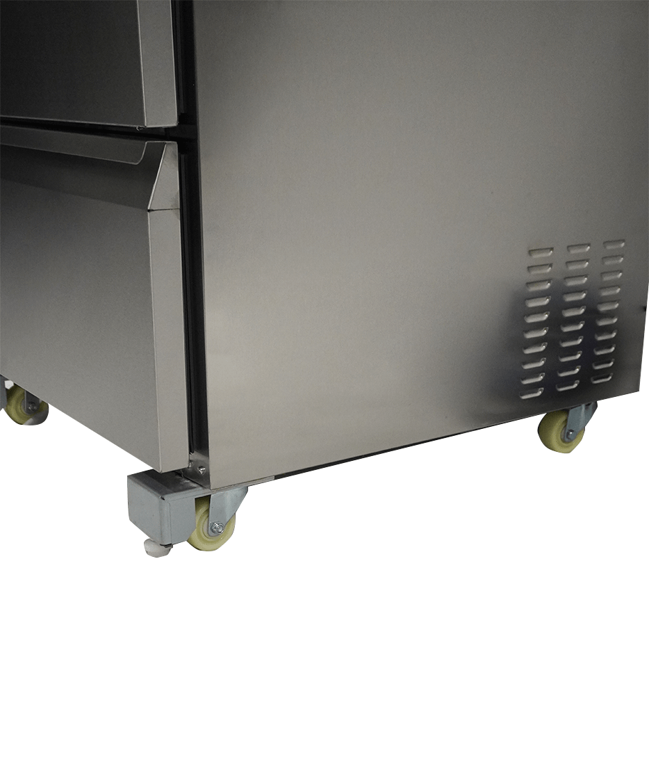 Koel-/Vrieskast | 185L | RVS | -18°C/-21°C & +1°C/+4°C | Geforceerd | 2 Laden (GN) | 705x785x850(h)mm
