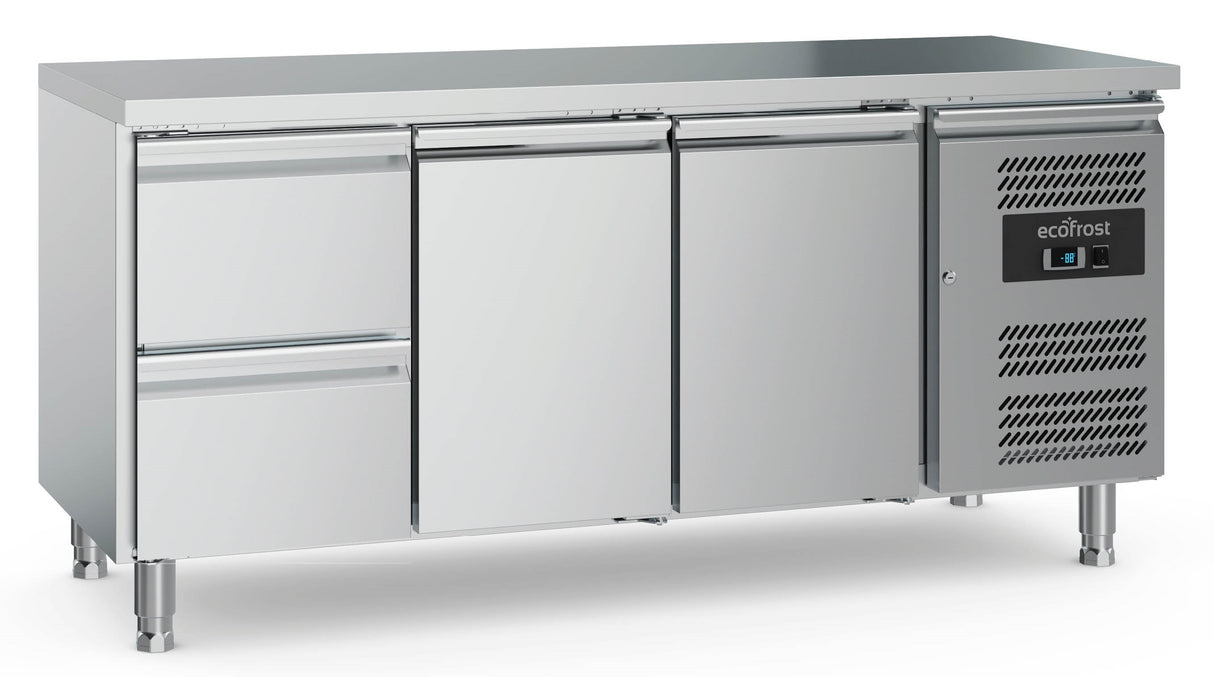 Koelwerkbank | 417L | 2 deuren 2 laden | +2°C/+8°C | Geforceerd | 1795x700x860(h)mm