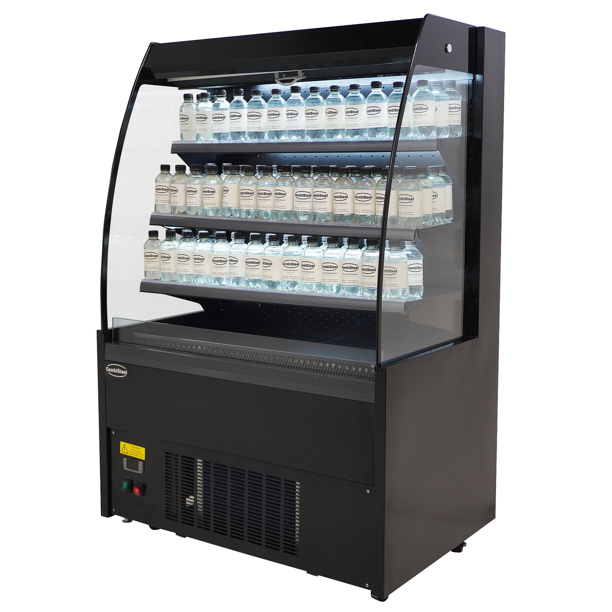 Wandkoeling zwart met nachtafdekking | 290L | 3 schappen | +2°C/+8°C | Geforceerd | 1000x660x1500(h)mm