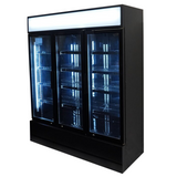 Glasdeur Koelkast Zwart | 1065L | 3 Glasdeuren | +1°C/+10°C | Geforceerd | 1600x610x1973(h)mm