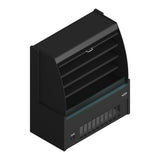 Wandkoeling zwart met nachtafdekking | 440L | 3 schappen | +2°C/+8°C | Geforceerd | 1500x660x1500(h)mm