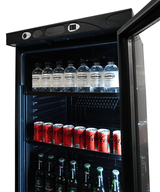 Drankenkoeling Zwart | 382L | Glasdeur | +4°C/+10°C | Statisch met Ventilator | 595x650x1850(h)mm