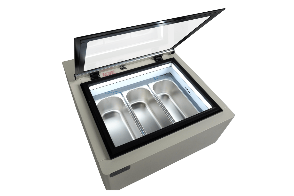 Schepijsvitrine | Wit | 3x 5L | -16°C/-18°C | Statisch | 670x750x375(h)mm