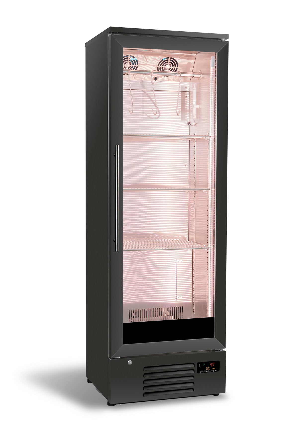 Dry Age Kast | 293L | Zwart | 0°C/+10°C | Geforceerd | Vochtigheid Instelbaar | 600x515x1820(h)mm