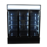 Glasdeur Koelkast Zwart | 1065L | 3 Glasdeuren | +1°C/+10°C | Geforceerd | 1600x610x1973(h)mm