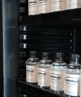 Drankenkoeling met lichtbak | 400L | Zwart | +2°C/+10°C | Statisch | Wielen | 650x595x1950(h)mm