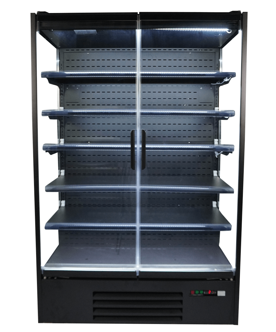 Wandkoeling Marco | Zwart | Draaideuren| 1292L | -1°C/+5°C | Geforceerd | 5 Etages | 1310x740x2010(h)mm