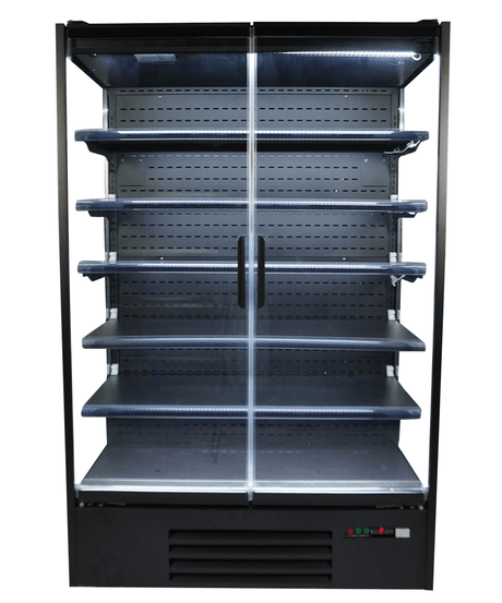 Wandkoeling Marco | Zwart | Draaideuren| 1292L | -1°C/+5°C | Geforceerd | 5 Etages | 1310x740x2010(h)mm