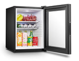 Minibarkoeling | Zwart | 40L | 1 Glasdeur | +12°C/+18°C | 405x443x545(h)mm