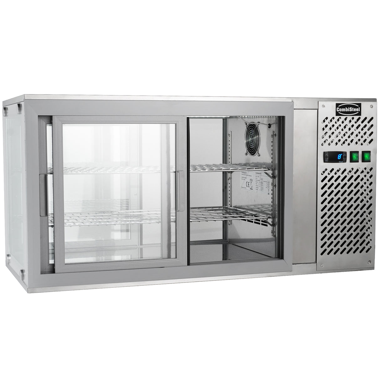 Gebaksvitrine | 150L | RVS | +3°C/+8°C | 2 Schappen | 1110x510x550(h)mm
